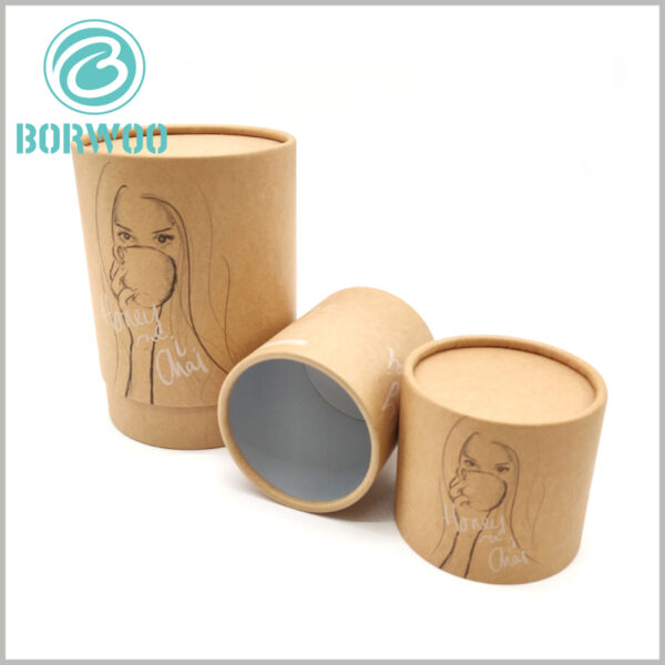 Custom Kraft paper food tube packaging with tin foil lining paper. As one of the raw materials of food tube packaging, high-quality kraft paper improves the quality and aesthetics of the packaging.