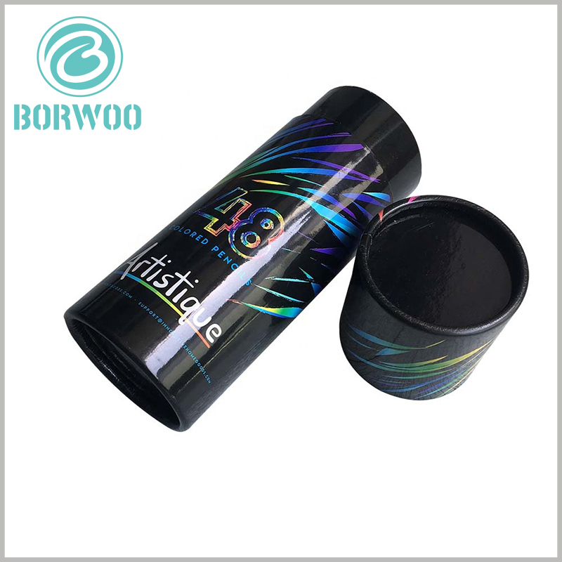 Custom Large round cardboard tubes packaging for pencils.Both the inner and outer surface are treated with UV glue to make them shinning, smooth and waterproof