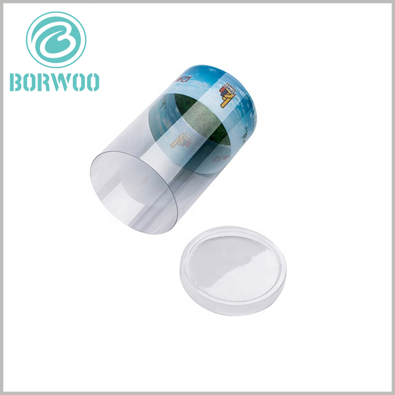 Custom Plastic tube packaging with clear lids wholesale.