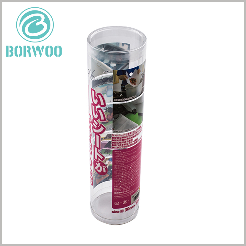 Custom Printed plastic tube packaging boxes wholesale.transparent part can directly display products