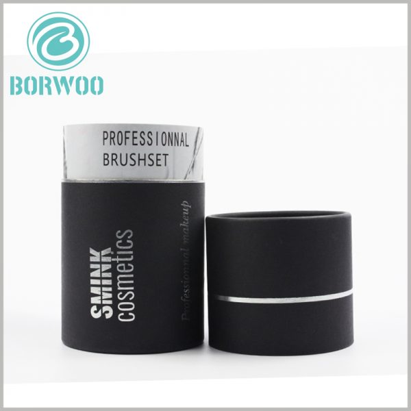 Custom Quality black cardboard tube packaging for cosmetics.The special feature of this paper tube is that the printed copper paper is laminated on the inner paper tube to improve the content display of the inner paper tube.