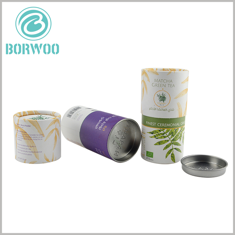 Custom Quality cardboard tube food packaging for acai berry powder.