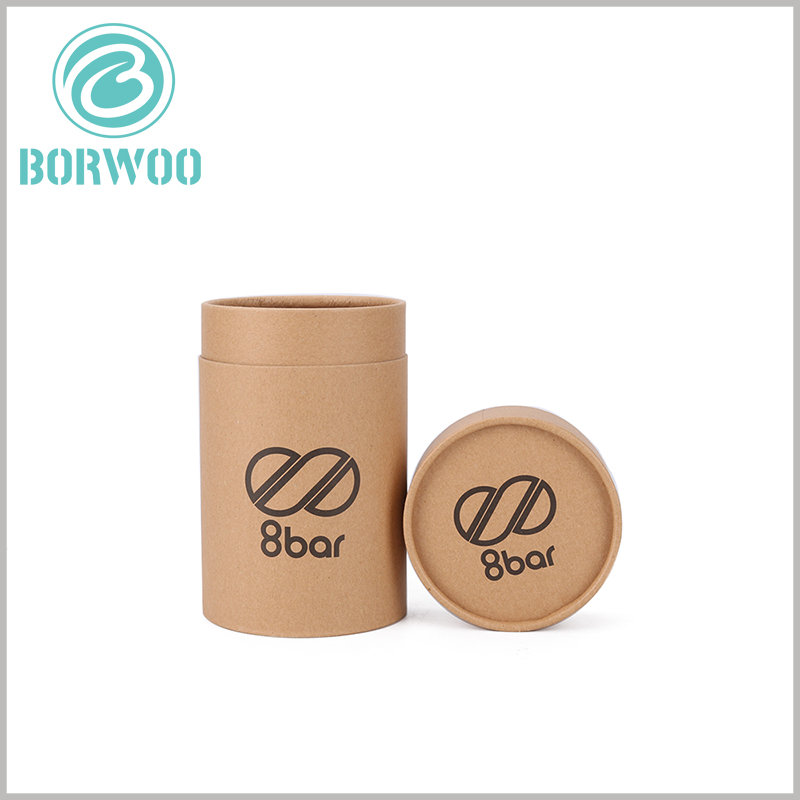 Custom Simple design brown kraft paper tube packaging boxes with logo, is an ideal choice for branded products