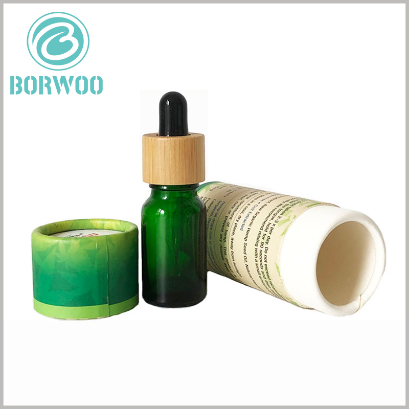Custom Small diameter cardboard tubes for CBD essential oil packaging boxes.The printable paper tube is rugged and provides excellent protection for 10ml essential oil bottles.