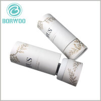 Custom Small paper tube for hair fertilizer essential oil packaging.The custom paper tube packaging comes with long caps because there is an insert at the bottom of the paper tube.