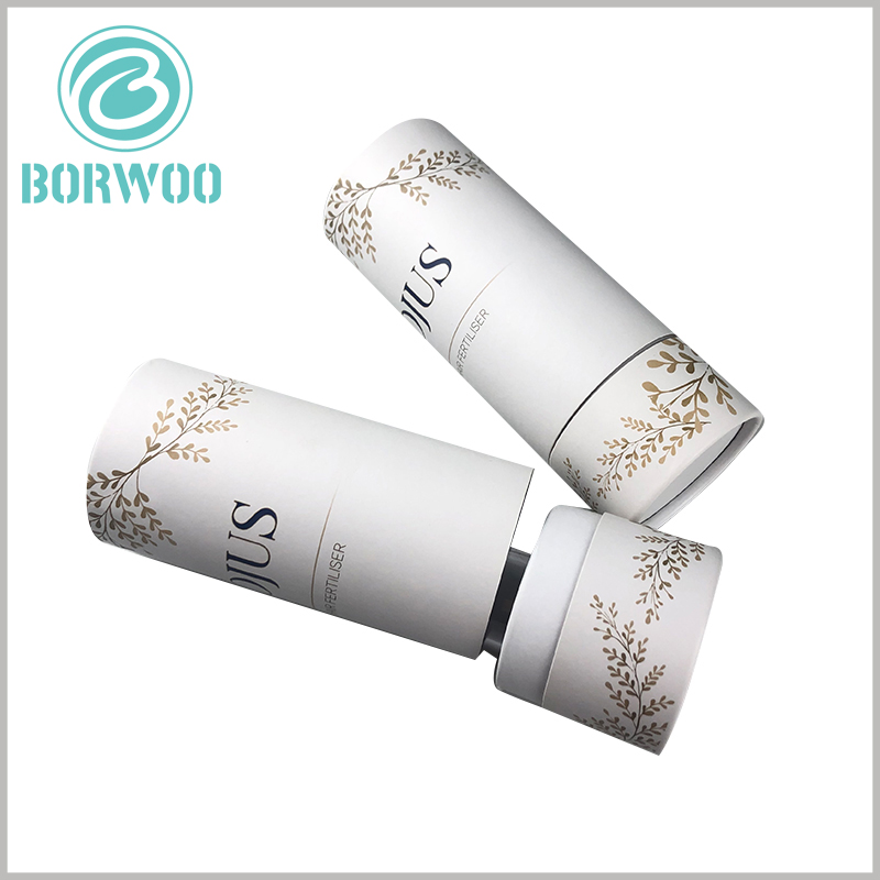 Custom Small paper tube for hair fertilizer essential oil packaging.The custom paper tube packaging comes with long caps because there is an insert at the bottom of the paper tube.