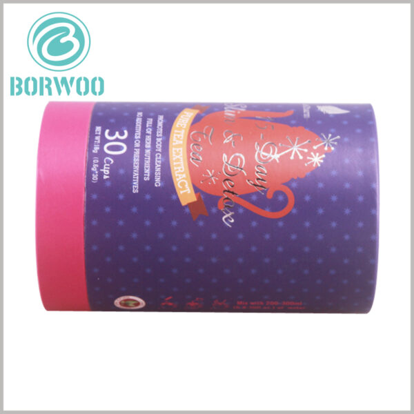 Custom Small paper tube packaging for tea leaves boxes