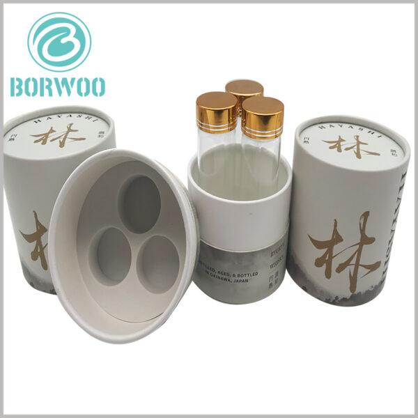 Custom Three bottles tube packaging with EVA insert, EVA is used inside to fix 3 bottles