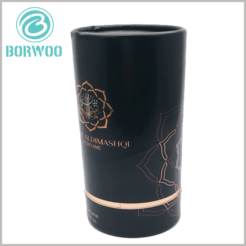 Custom-black--cardboard-tubes-packaging-for-perfume-bottles