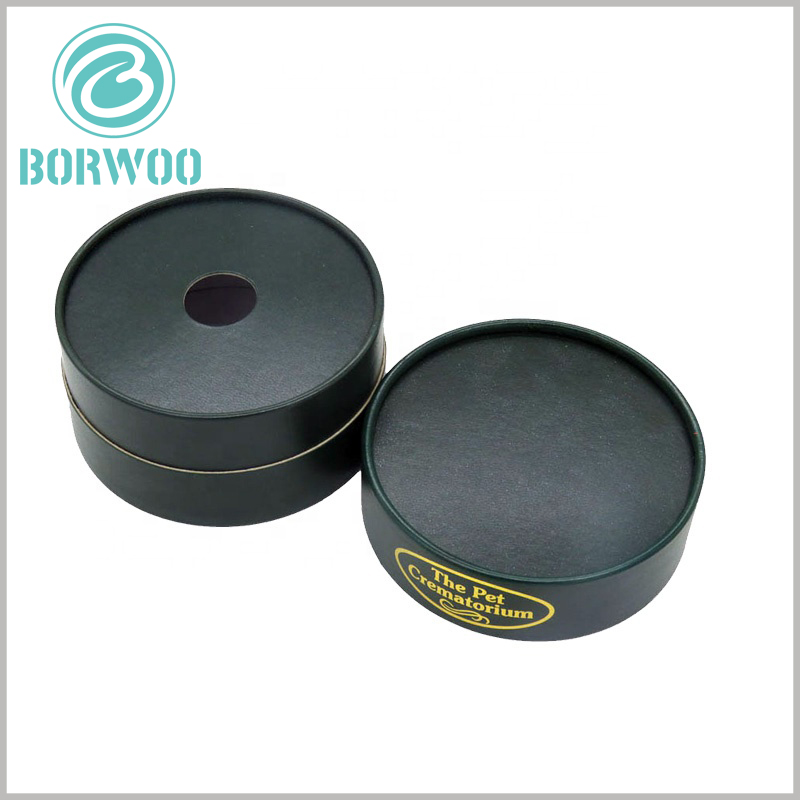Custom black round cardboard tube packaging wholesale.The small round cardboard tube package with bronzing printing enhances the brand value and is of great help to the sales of the product.