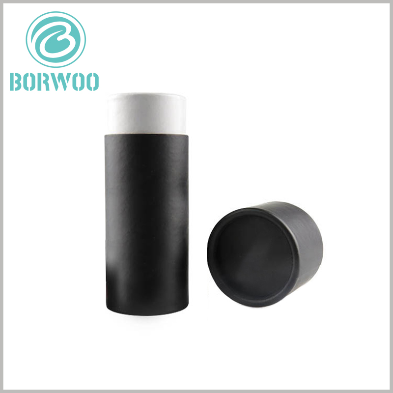 Custom black small round boxes with lid wholesale.Black paper tube packaging is very suitable for bottle boxes, compact packaging structure