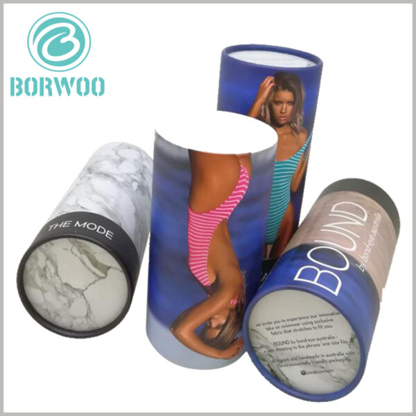 Custom creative cardboard tube for underwear packaging.Using creative packaging can leave a deep impression of the underwear brand