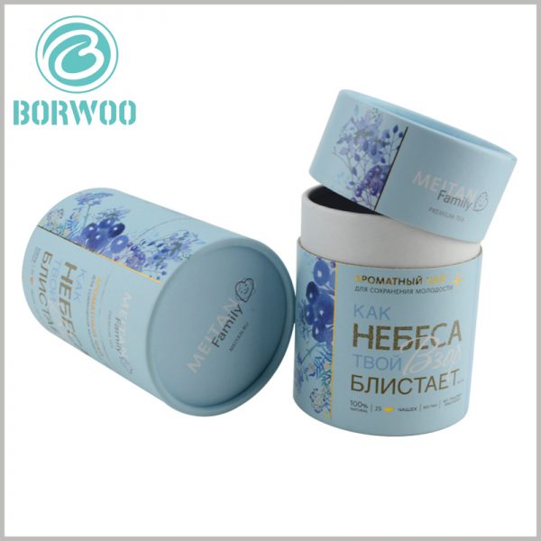 Custom fancy printed large cardboard round tube boxes for cosmetic