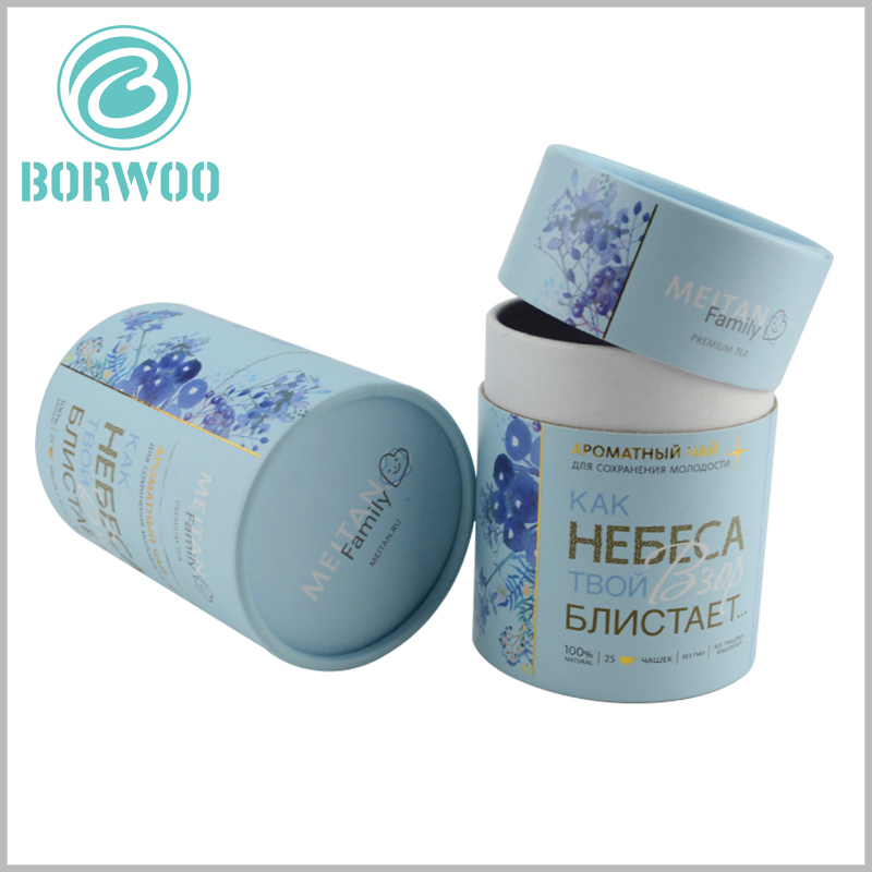 Custom fancy printed large cardboard round tube boxes for cosmetic