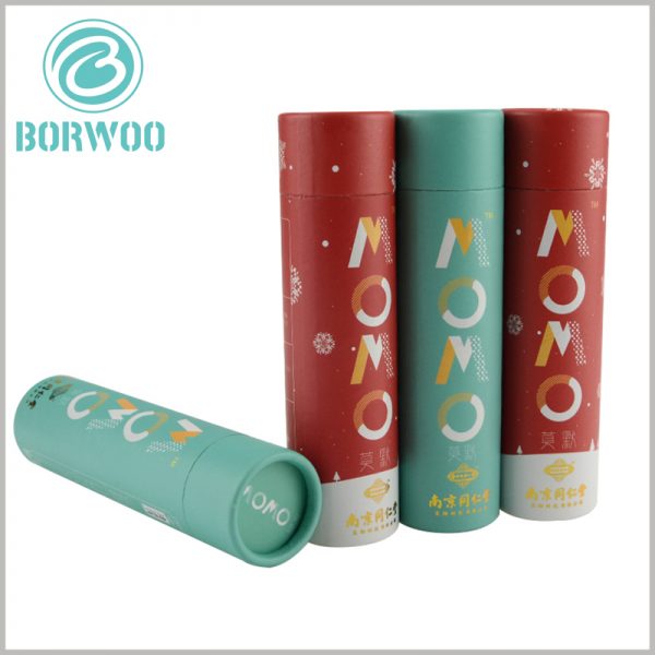 Custom food grade paper tube packaging boxes with Bronzing logo