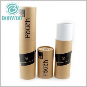 Custom kraft paper tube for pouch packaging. this emphasizes a simple style of life with exquisite standards