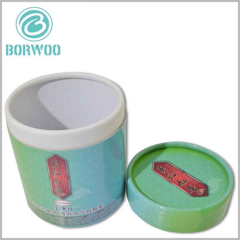 Custom large cardboard tube food packaging for tea