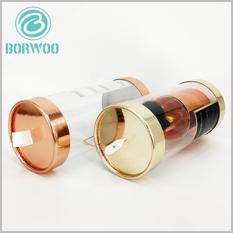 Custom large plastic tube packaging for cosmetic.The product style can be seen directly through the transparent part of the package