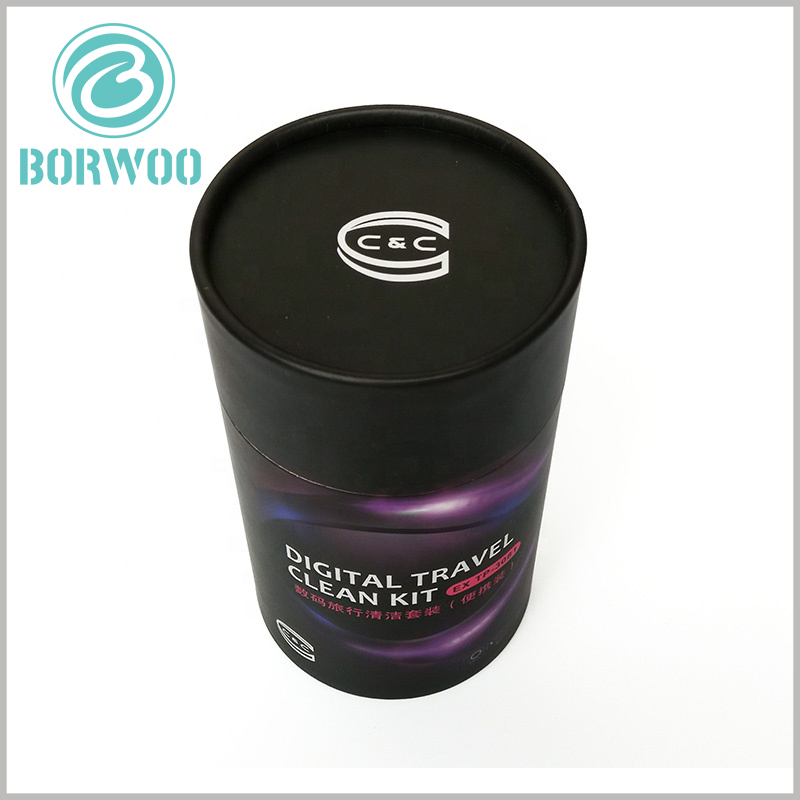 Custom paper tube packaging for electronic products.The edges of the package are smooth and can reflect the high quality product packaging.