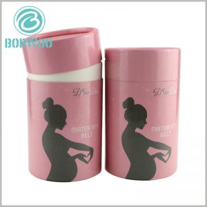 Custom pink cardboard tube boxes for maternity belt