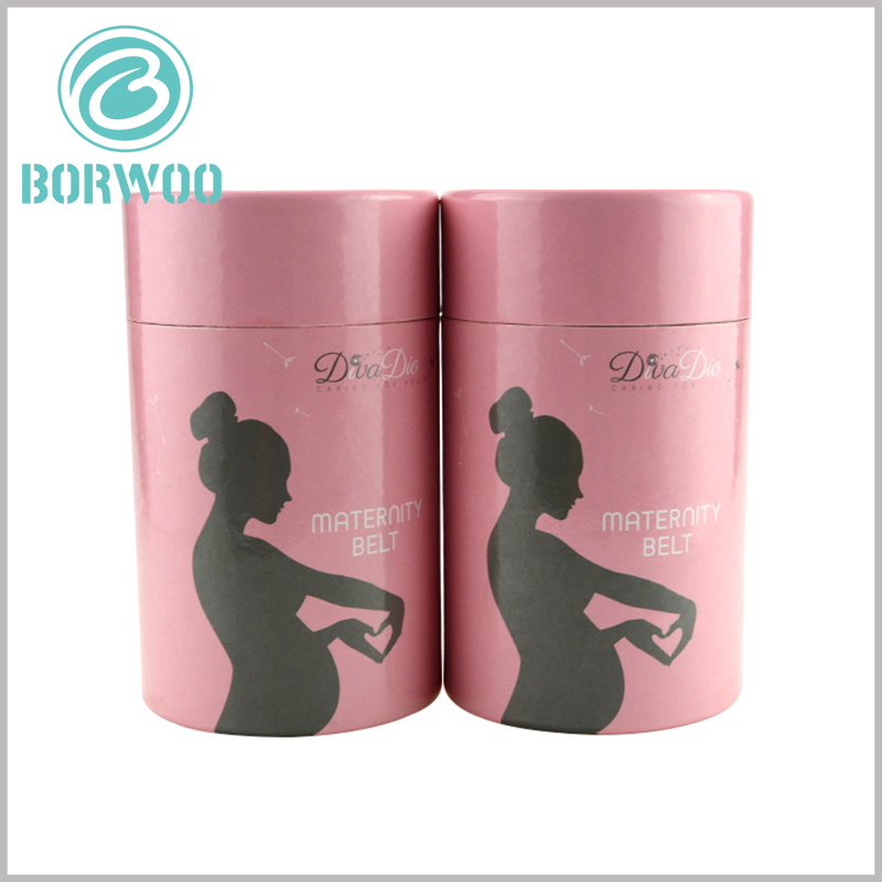 Custom pink printed cardboard tube packaging with Lamination