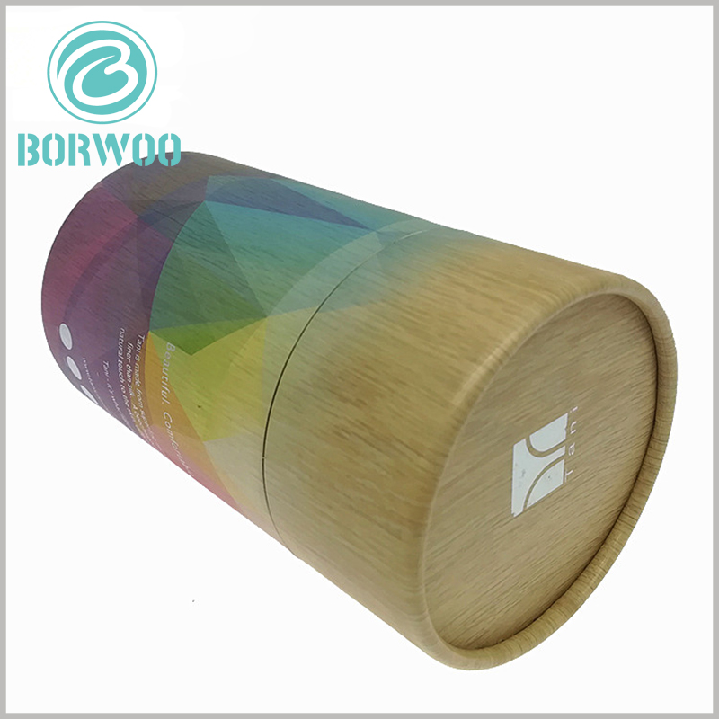 Custom printed large cardboard tube packaging for product.The most striking of the paper tube is the top. Printing the brand logo on the top of the paper tube can improve the product brand's publicity.