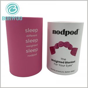 Custom printed tube packaging for sleep eye blanket