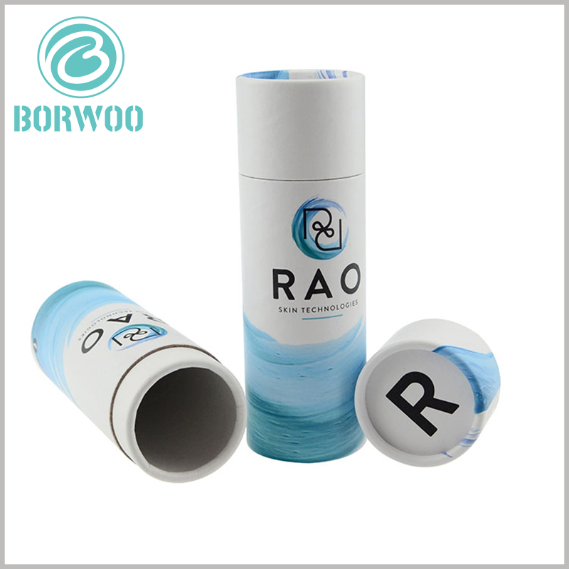 Custom small diameter cardboard tubes packaging for skin care products.Packaging printing content makes the product more unique