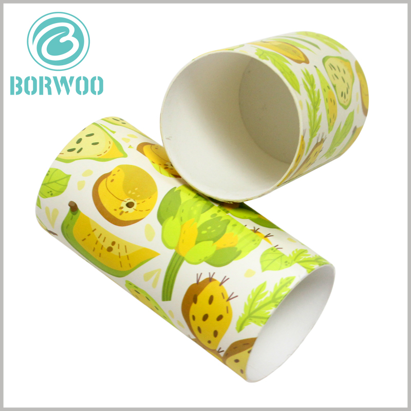 Custom small paper tube for Dried fruit packaging.The diameter and height of the cardboard tube can be customized according to the capacity of the product.