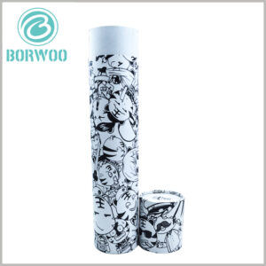 Custom white cardboard tube boxes packaging for toys