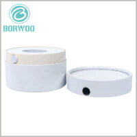 Custom white cardboard tube packaging boxes wholesale.You can print simple information such as brand name and logo in the box to achieve the effect of promoting the brand.
