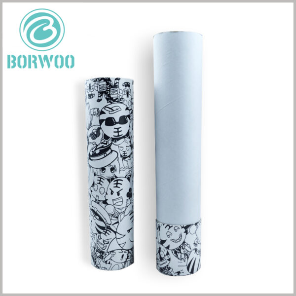 Custom white cardboard tube packaging for toys boxes