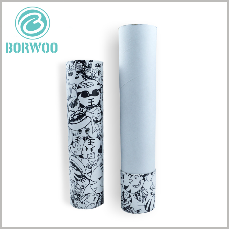 Custom white cardboard tube packaging for toys boxes