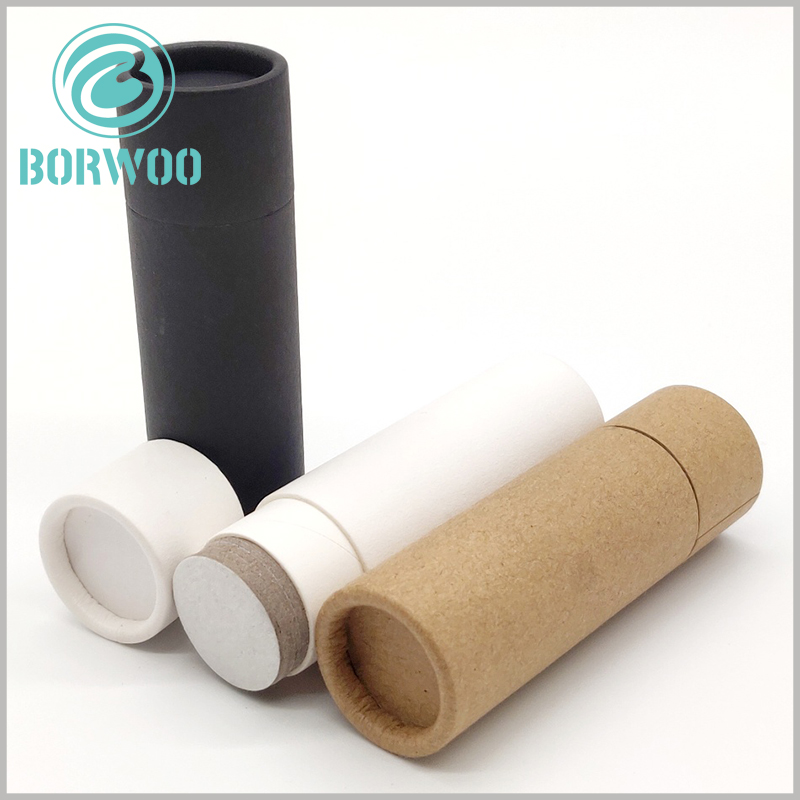 Deodorant push up tube packaging boxes. The customized tube packaging uses a thick bottom plate as the upward push tube, and it has a good pushing effect.