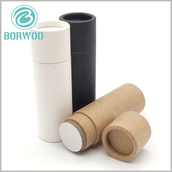 Deodorant push up tube packaging wholesale. Deodorant packaging tubes are available in black, white and brown.