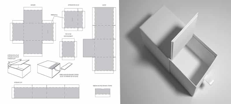 Drawer cardboard boxes packaging structure design, automatic drawing cardboard packaging can increase the fun of the product