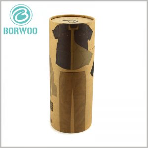 Eco-friendly Kraft paper tube packaging boxes for t-shirts