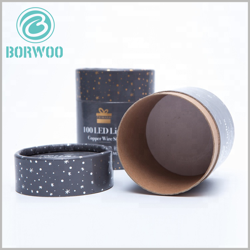 Exquisite cardboard cylindrical tube for LED packaging.Made of 300g brown kraft paper, the thickness is 2mm.