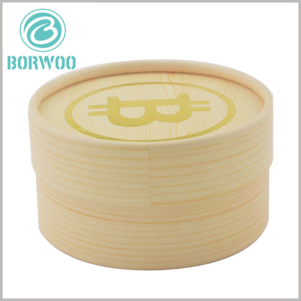 High-grade 3D printing wood imitation tube packaging box with logo