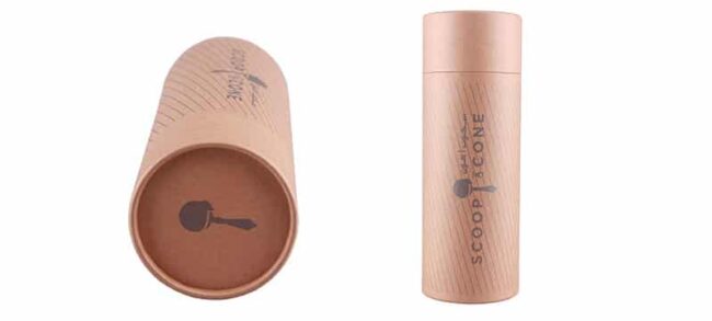 Kraft paper t shirt tube packaging with logo