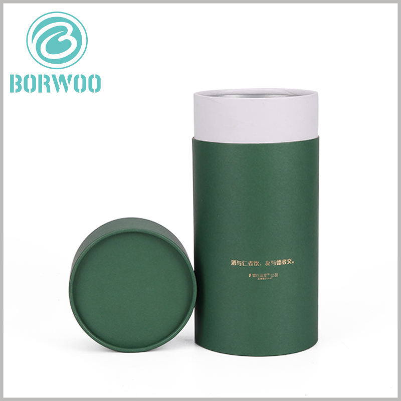 Large cardboard round tube packaging with bronzing printing.Paper tube packaging has a good visual experience.