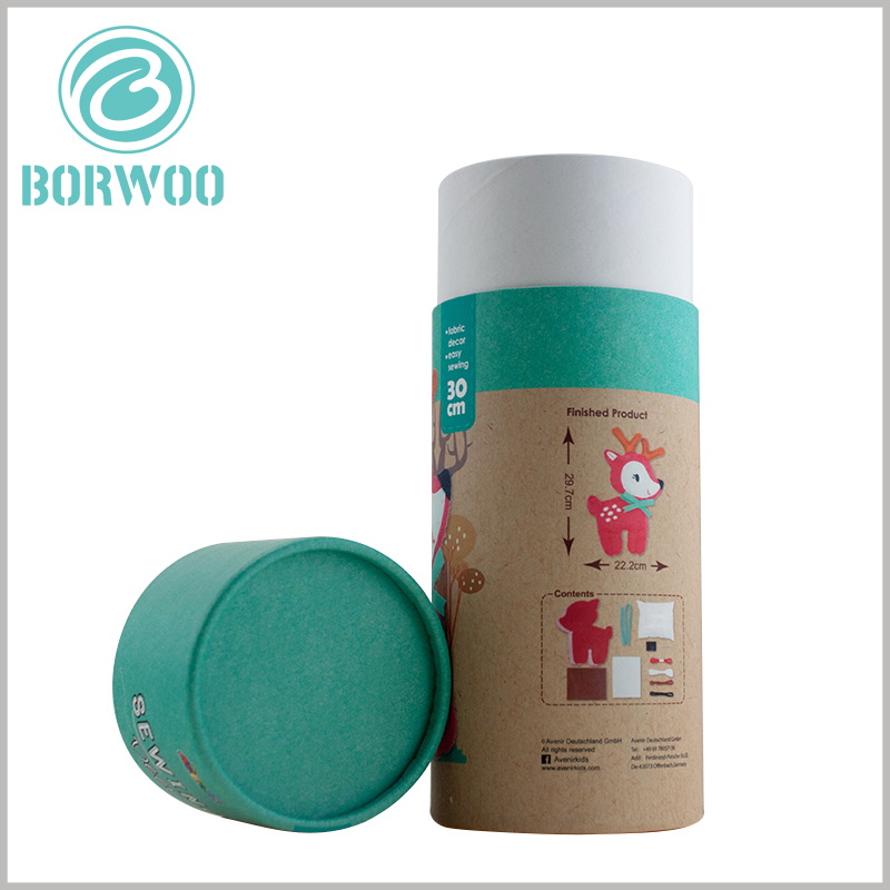 Large cardboard tube packaging for child toys boxes.In order to allow customers to use the product, the instructions and diagrams of the product can be printed on the surface of the paper tube