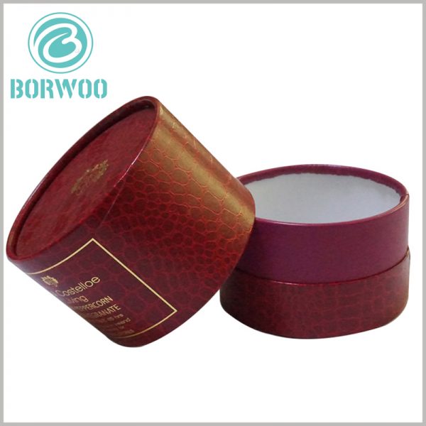 Litchi pattern leather cardboard tube packaging boxes wholesale.The overall packaging of the product has a unique visual effect, which is more conducive to the promotion of the product.