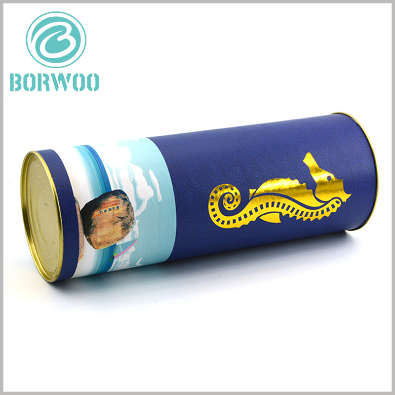 Luxury cardboard tube packaging with logo wholesale.Hot stamping adds to the luxury of the brand