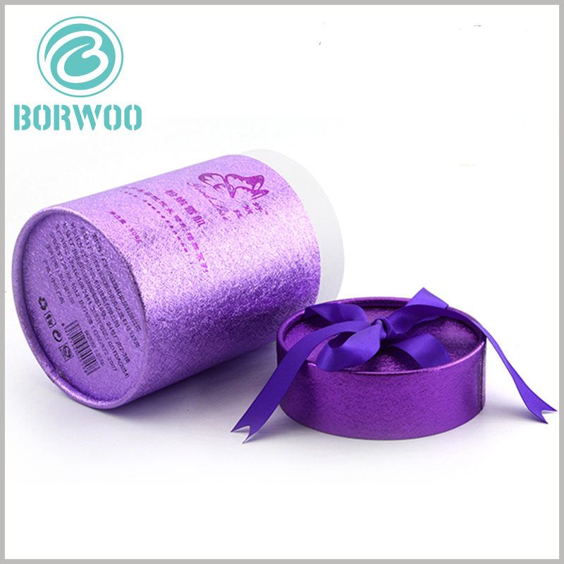 Luxury cosmetic tube packaging box with ribbon