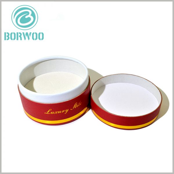 Luxury red cardboard round tube boxes packaging wholesale