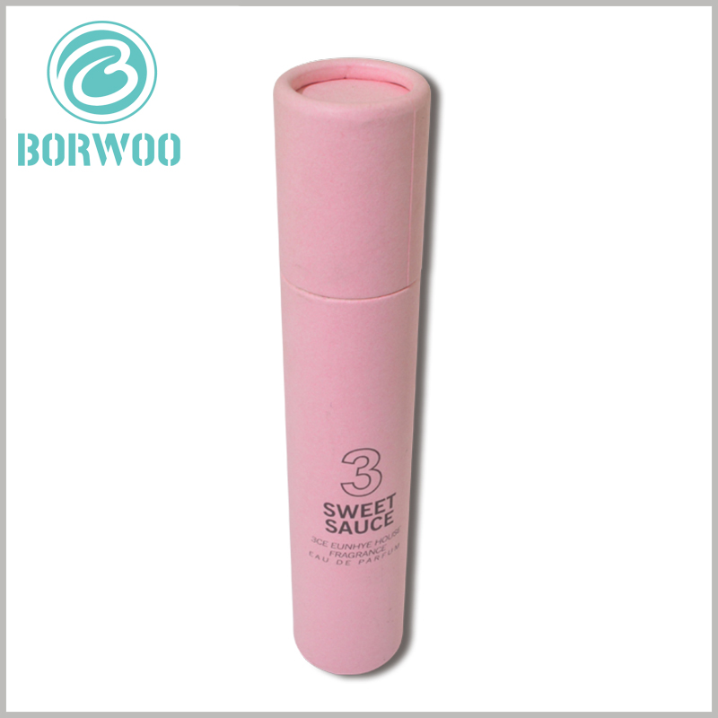 Pink tube packaging for food boxes