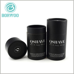 Black round cardboard tubes packaging for bottles