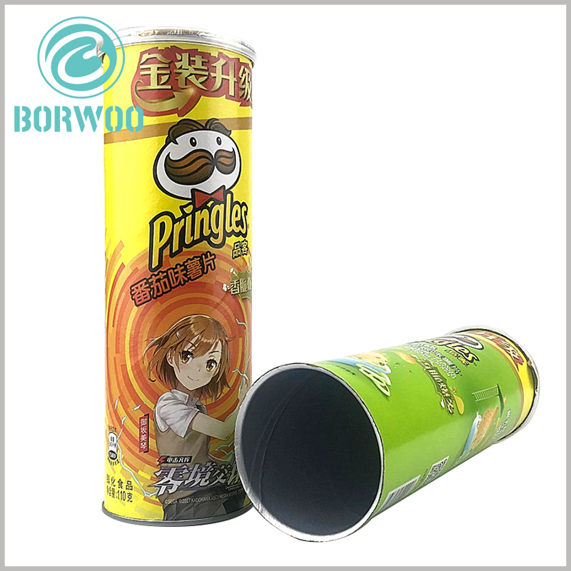 Potato chips packaging tube with aluminum foil sealing wholesale