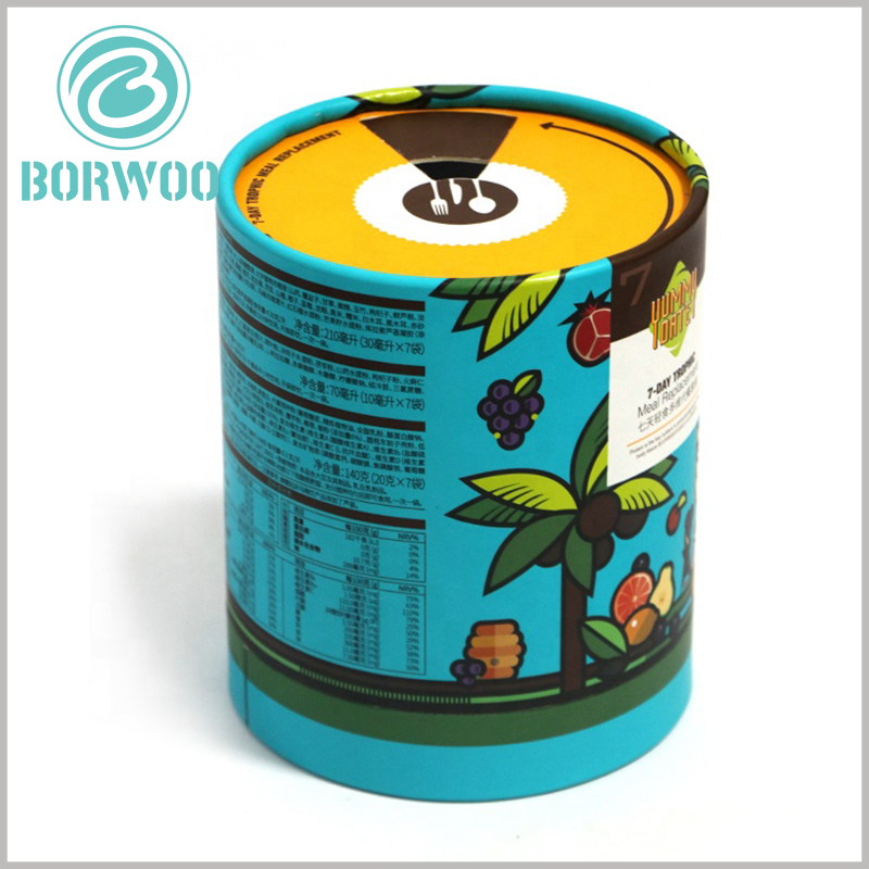 Printable Large diameter cardboard tube packaging for food boxes.The use of printed content of packaging is the most cost-effective way to promote products and brands.